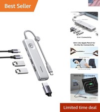 Versatile USB-C Hub: 5-in-1 Adapter with 4K HDMI Fast Charging Features