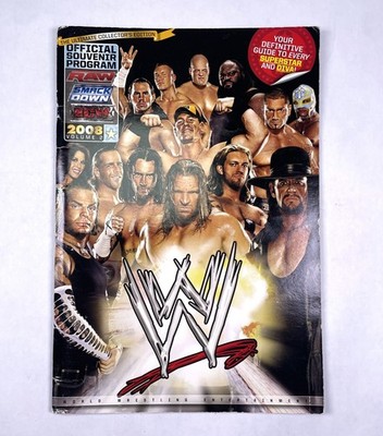 WWE Raw Smackdown ECW 2008 Official Souvenir Program HBK Y2J Edge Big Show Auto