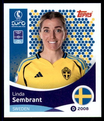 Topps Women's Euro 2025 UEFA - Linda Sembrant Sweden No. 225