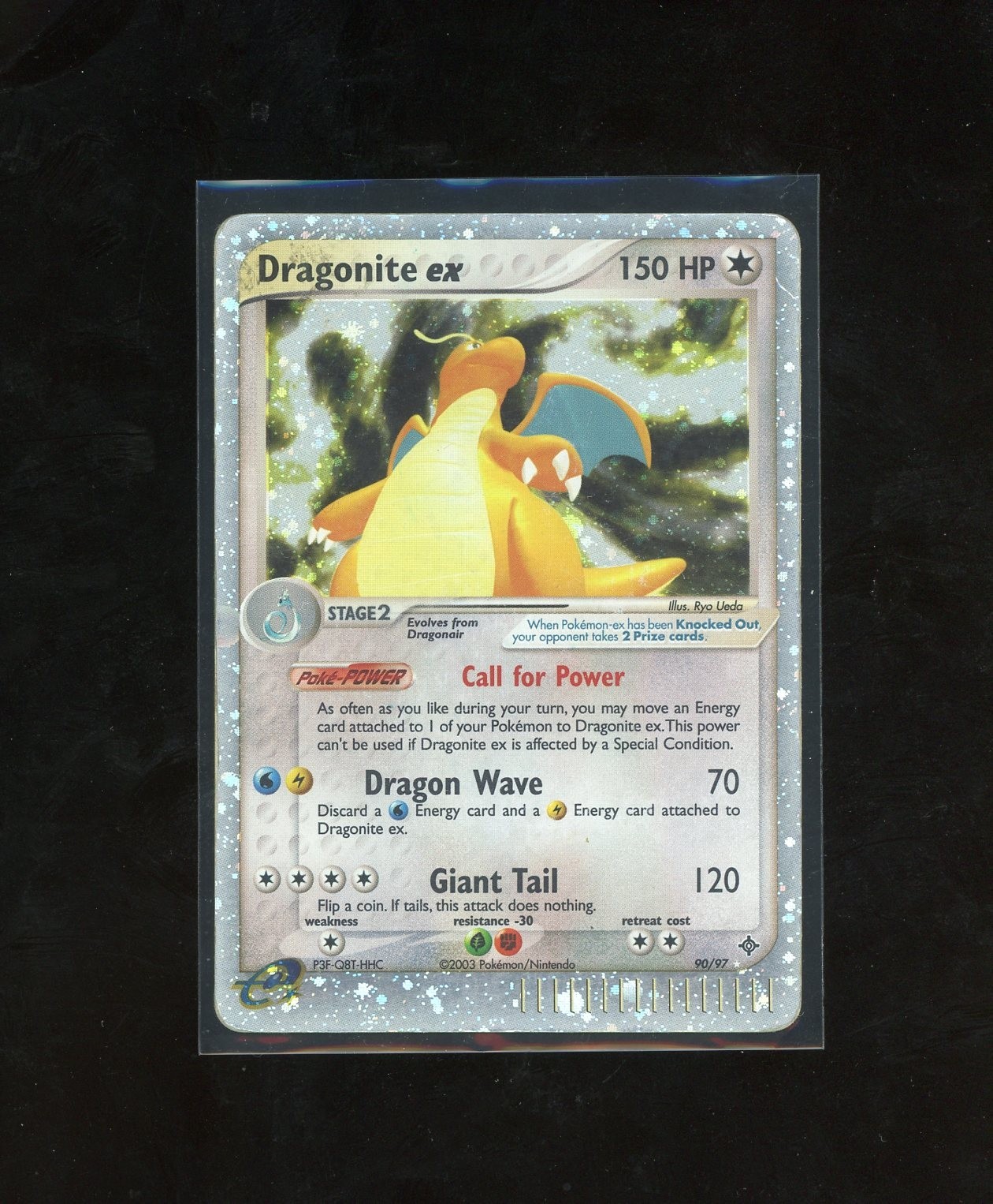 2003 Pokemon EX Dragon Dragonite EX Holo Foil Rare 90/97 Vintage Original