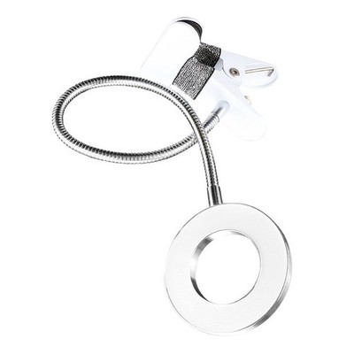 LED Desk Lamp Adjust Brightness Hollow Out Clip On Table Lamp For Reading Makeup