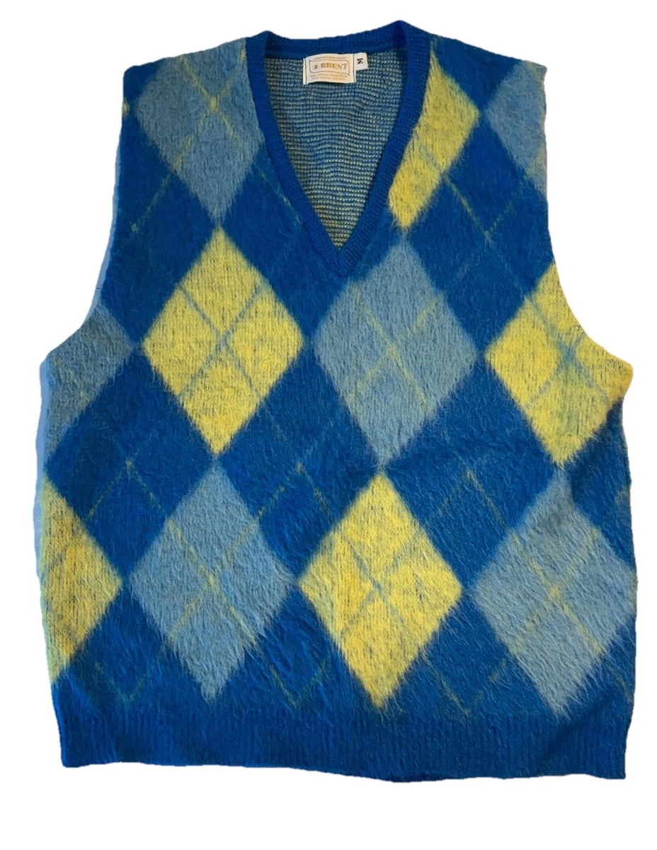 Vintage 60s Brent Montgomery Ward V Neck Sweater Vest Sz M Virgin