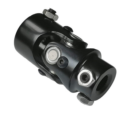 Alloy Steel Universal Steering Single U-Joint Shaft Black 9/16''-26 Spline x 1''DD