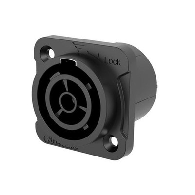 Seetronic SAC3FPX-LY Power Twist True1 Female Panel Mount, Black