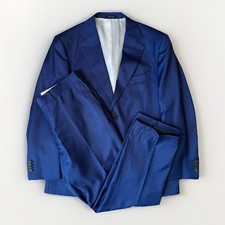 Suit Supply Napoli Suit 44S Blue 36 Pants Pur...