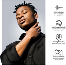 Ear Plugs for Concerts, 2 Pairs 25-35Db Noise Cancelling Earplugs for Work, M...