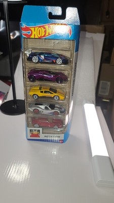 Hot Wheels Car 2022 Motor Show Pack of 5 (Lamborghini Countach Pace Car,Etc)