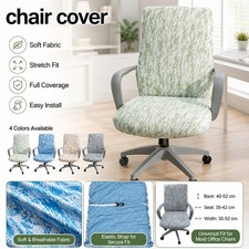 Stretch Office ChairCover Printed Swivel Computer Chair Slipcover Elastic Cover.