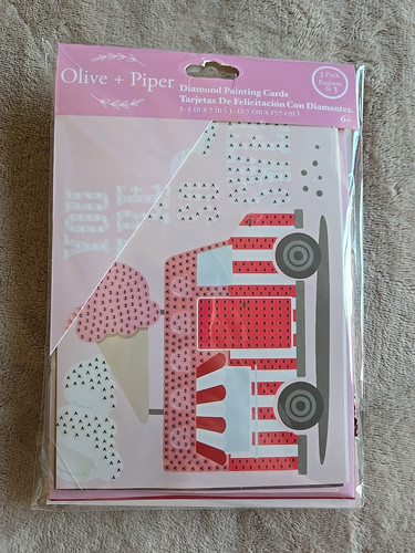 DIY Diamond Art Painting Greeting Card Kit Complete-3 Designs Olive + Piper New