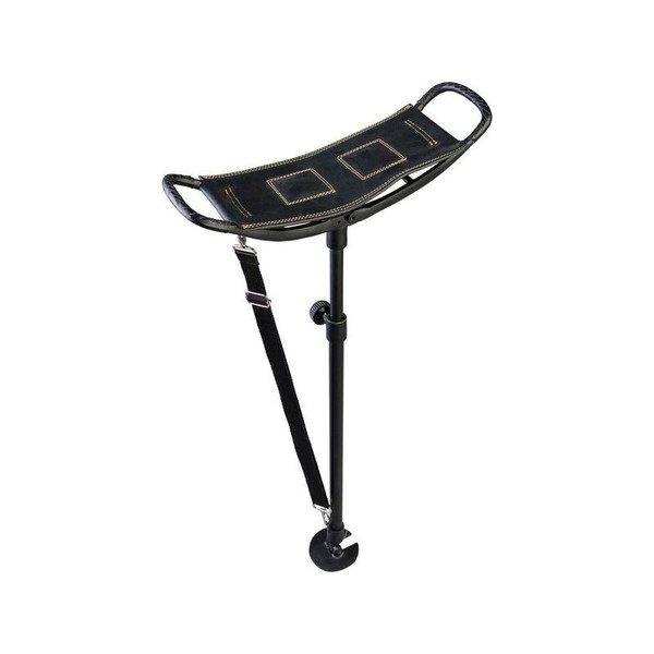 Eurohunt Leichter Sitzstock Mit SitzfläChe Aus Leder Bis 100 Kg-image
