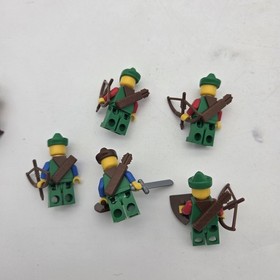 VTG LEGO Castle Forestmen Robin Hood Minifigures Lot Shields Archer 90s Retired