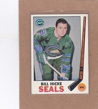 1969-70 TOPPS HOCKEY BILL HICKE #84 SEALS VG/VGEX *A43796