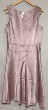 TALBOTS Metallic Pink Cocktail Formal Silk Dress Size 10 NWT