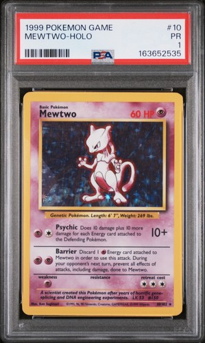 Mewtwo graded PSA 1 for sale on eBay