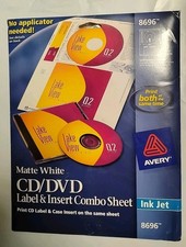 Avery Ink Jet 8931 Matte White CD/DVD Labeling Kit 17 Disc Labels  17 Inserts