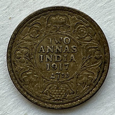 1917 C India-British 2 Annas George V KM #515