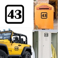 Sticker Vinyl Number 43 Version v1sq