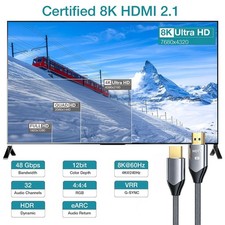 Premium HDMI Cable V2.1 Ultra HD High Speed 8K 4K Ethernet HEC ARC 1m 2m 3m 5m — image 4