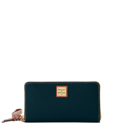 Dooney & Bourke Pebble Grain Large Zip Around Wristlet Crossbody 