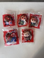 5 Total McDonald's 2024 Captain America Brave New World Plush Happy Meal Toys