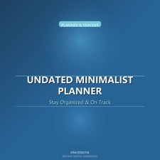 Undated Minimalist Planner Printable Planner Digital Download 2026
