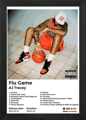 AJ Tracey - Grippe Spiel Album Cover gerahmtes Wandbild Poster Leinwanddruck Bild
