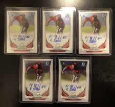 (5) 2014 Bowman Chrome Tyler Mahle Base Autos Autographs #BCAP-TMA - Giants