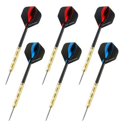 Acooruiteng Dartpfeile mit Metallspitze 6 Stück Profi Steeldarts 14g Steel Da...