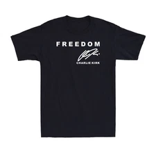 Signature Charlie Kirk Shirt Merch Freedom US Patriotic Political Men's T-Shirt