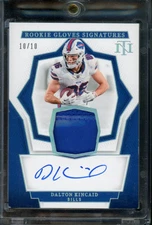 2022 Panini National Treasures Dalton Kincaid Rookie Gloves Signatures Patch Aut
