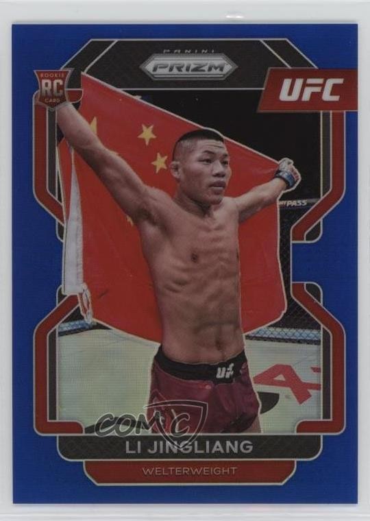 2022 Panini Prizm UFC Blue Prizm 149/199 Li Jingliang #118 0nr3