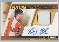 2022-23 SP Authentic Future Watch Auto Patch /100 Bobby Brink  Philadelphia