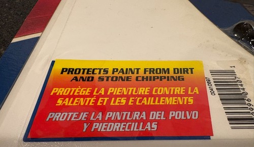 Power Flow Premier Fit white Splash Guards Mud Flaps VINTAGE NOS - Picture 2 of 4