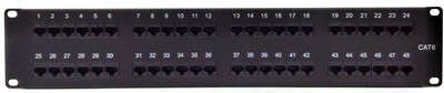 Black Box Connect  Punchdown Patch Panel Universal CAT6 48-Port JPM648A
