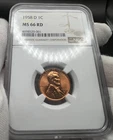 1958 D Lincoln Wheat Penny 1C NGC MS66 RD