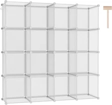 C&AHOME Cube 48.4 inches L x 12.4 W x H, Transparent Twill 