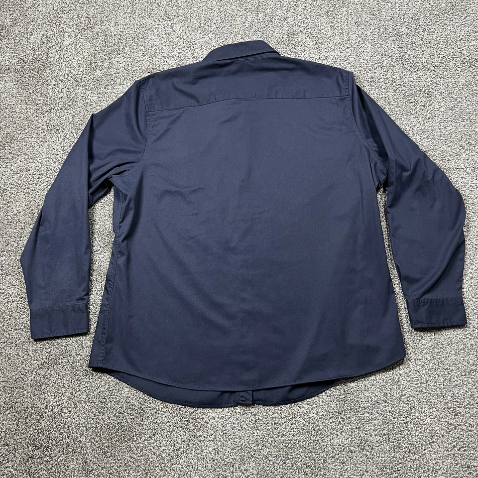 Androgynous Fox Shirt Unisex 3XL Blue Swift Fox Pro Button Up Long Sleeve Twill - Image 2 of 4