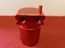 Oil Catch Can Kit 300ml Aluminum Universal Baffled Red Read Description