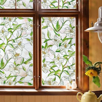 ADD.HERES 3D Stained Glass Window Film, Decorative Window Privacy Film