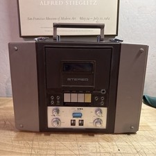 Vintage Aiwa TP-1004 Portable Cassette Field Recorder w/Mics UNTESTED AS-IS