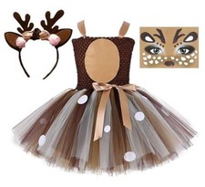 Halloween Animal Costumes for Kids Girls 1-10Y Reindeer 9-10 Years Deer B