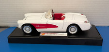 1957 Corvette Convertible Die Cast Car 124 Scale White Red Model 1957 Corvette Convertible Die Cast Car 124 Scale White Red Model
