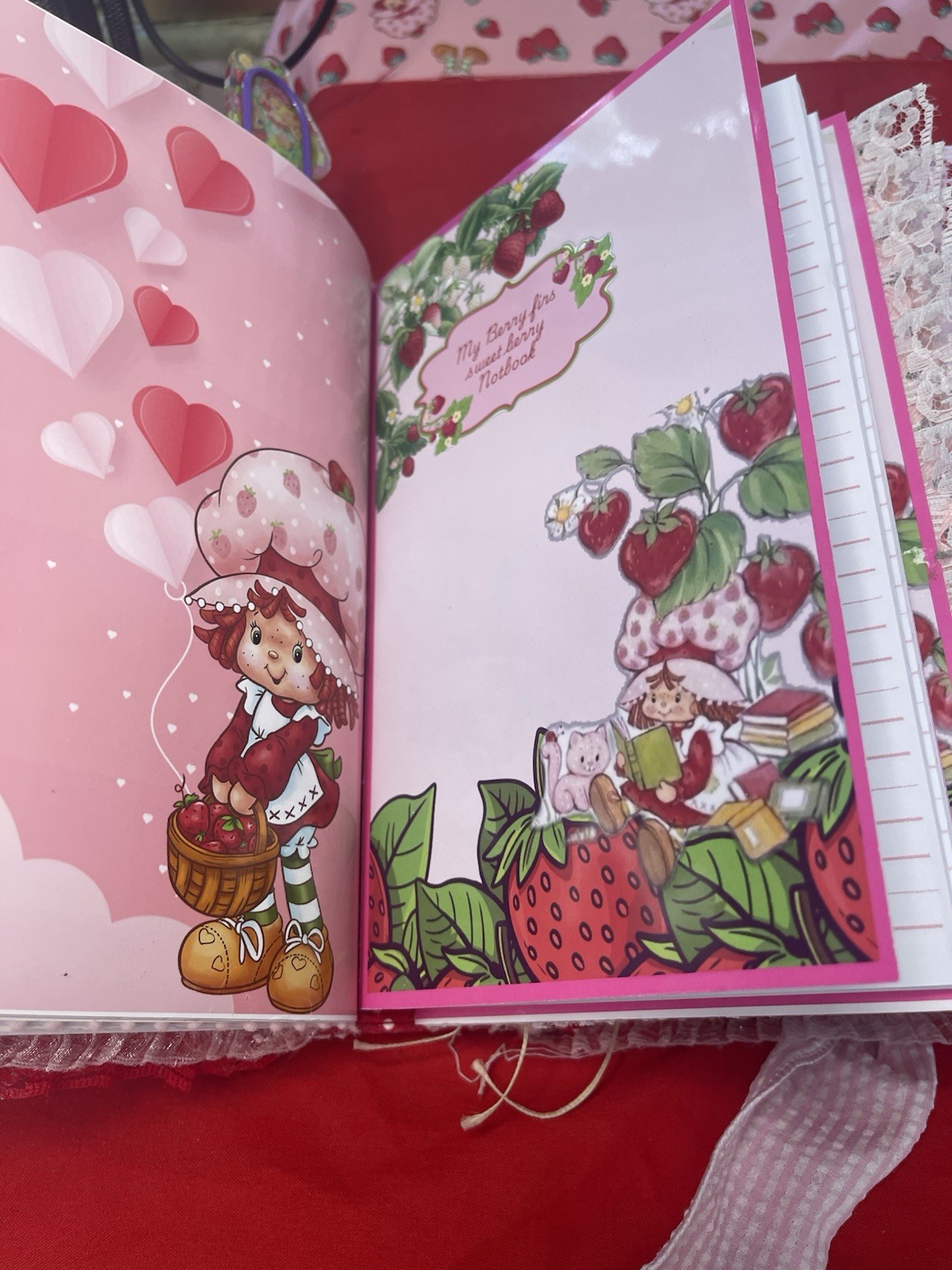 Strawberry Shortcake Handmade Notebook | A5 Lined Journal Kawaii Stationery Gift