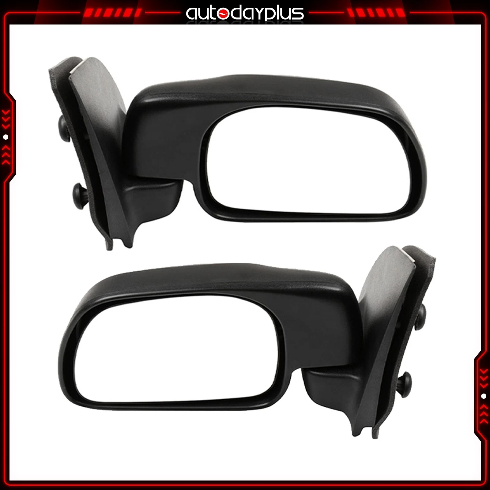 Side View Clear Manual Fold Mirrors Fits 1999-2015 Ford F-250 Driver+Passenger