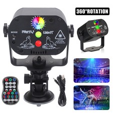 DJ Party Lichteffekt RGB LED Laser Projektor Musikgesteuert 60 Muster Disco Show