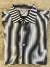 Brooks Brothers REGENT Non-Iron Stretch Bold Stripe Dress Shirt Size 17 1/2-34