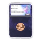 1958-D Lincoln Wheat Cent NGC MS-65 RD