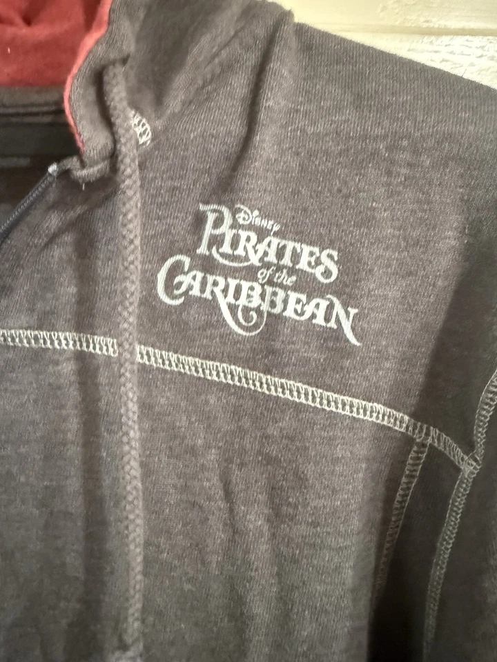 Disney Park Pirates of the Caribbean Hoodie Jacket Mens Sz L Zip Up Jack Sparrow - Image 3 of 4