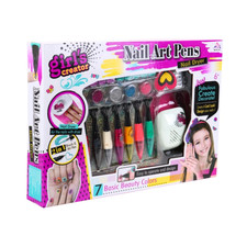 Kids Nail Art Kit w/ Dryer, 7 Color Nail Polish, DIY Manicure Gift for Girls