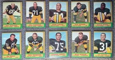 LOT OF 10 1963 NM GREEN BAY PACKERS FOOTBALL CARDS NITSCHKE KRAMER GREGG RINGO